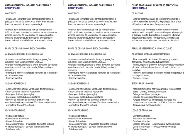 Oferta Formativa para 2013/2014