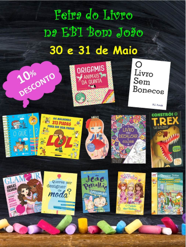 Cartaz - Feira do Livro - EB1 BJ - 30 e 31 de maio