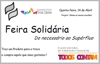 Cartaz da feira solidária - 14 de abril de2016 - AETC